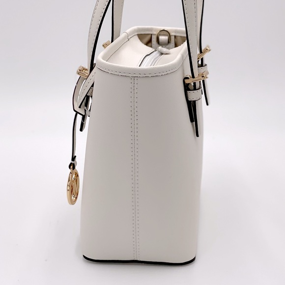 MICHAEL KORS XS CONVERTIBLE TOP ZIP TOTE OPTIC WHT - Picture 8 of 16